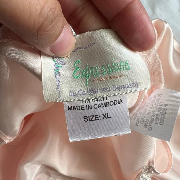 Expressions by CA Dynasty Women’s Night Gown Peach Size XL - Picture 6 of 7